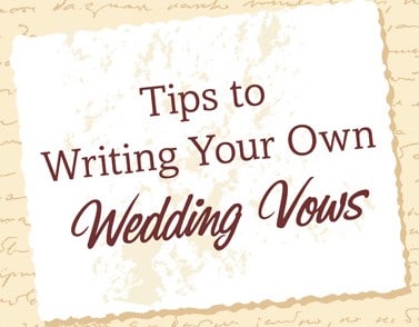 Tips on writing your own wedding vows